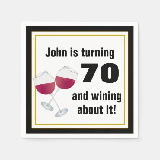 Het draaien 70 & het winnen over servetten (Voorkant)