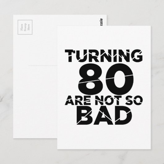 Het draaien 80 zijn niet zo slechte Design van de  Briefkaart (Voorkant / Achterkant)