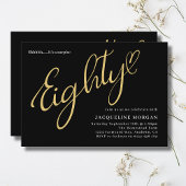 Het draaien 80 Zwart Goud 80e Verjaardag Kaart