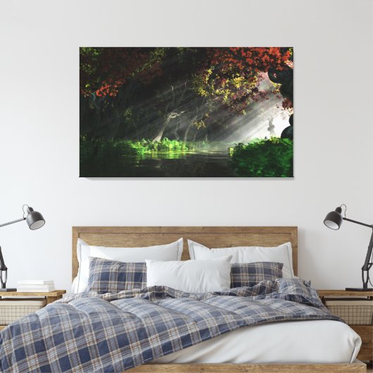 Het draaien canvas afdruk (Insitu (Slaapkamer))
