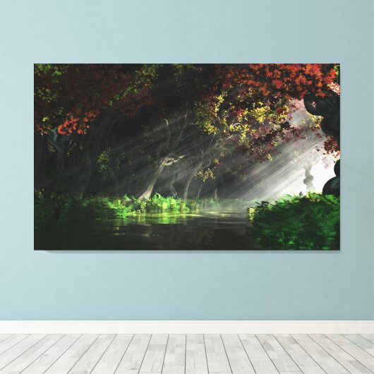 Het draaien canvas afdruk (Insitu (Houten vloer))