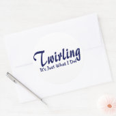 Het draaien is wat ik doe ronde sticker (Envelop)