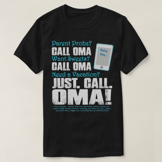 Het draaien Oma de Ouder Probs wil Sweets een vaka T-shirt (Design voorkant)