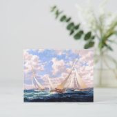 Het draaien van de boei briefkaart (Staand voorkant)