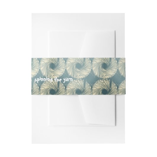 "Het draaien van de garen" Uitnodigingen Wikkel (Voorkant Voorbeeld)