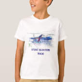 Het draaien van het Dek - de Stunt Scooter T-shirt (Voorkant)