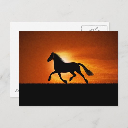 Het draaiende paard briefkaart (Voorkant / Achterkant)