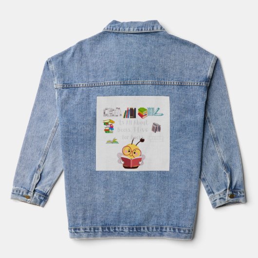 Het draait allemaal om boeken denim jacket (Achterkant)