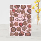 Het draait allemaal om Chocolate Kaart - Groet aan (Gele Bloem)