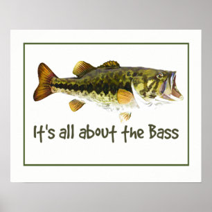 Het draait allemaal om de Bass Fun Vist Quote Poster