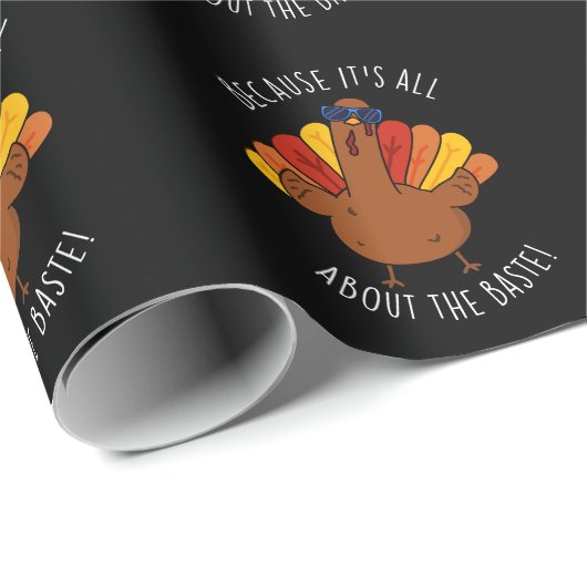 Het draait allemaal om de Baste Turkey Funny Pun D Cadeaupapier (Rol Hoek)