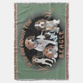 Het draait allemaal om de beagle-blanket deken (Voorkant Verticaal)