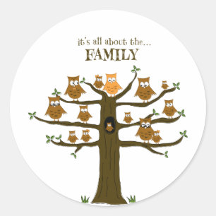 Het draait allemaal om de familie ronde sticker
