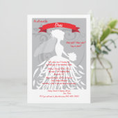 Het draait allemaal om de jurk uitnodiging (Staand voorkant)