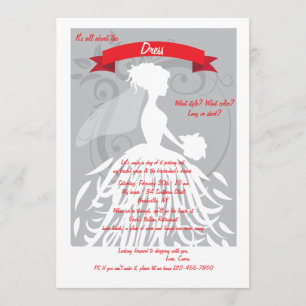 Het draait allemaal om de jurk uitnodiging