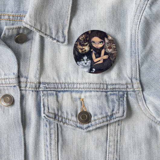 "Het draait allemaal om de katten" Button (In situ)