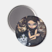 "Het draait allemaal om de Katten" Magneet (Voorkant / Achterkant)