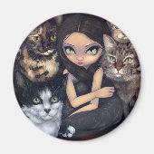 "Het draait allemaal om de Katten" Magneet (Voorkant)