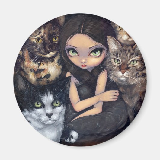 "Het draait allemaal om de Katten" Magneet (Voorkant)