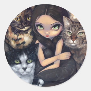 "Het draait allemaal om de katten" sticker