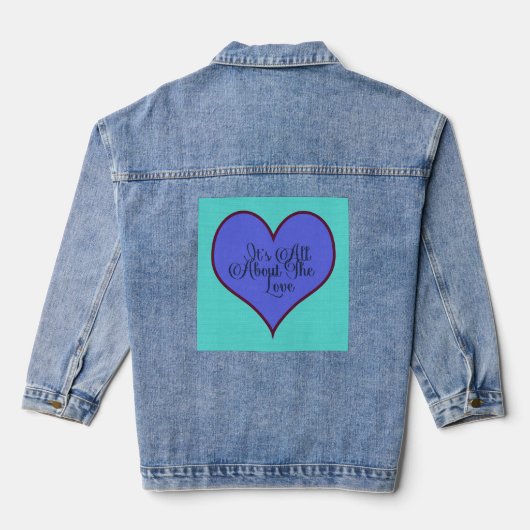 Het draait allemaal om de liefde denim jacket (Achterkant)