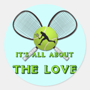 HET DRAAIT ALLEMAAL OM DE LIEFDE RONDE STICKER
