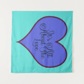 Het draait allemaal om de liefde wandkleed (Voorkant (horizontaal))