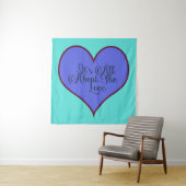 Het draait allemaal om de liefde wandkleed (In situ)