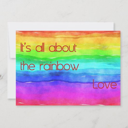 Het draait allemaal om de Rainbow Love 03 Kaart (Voorkant)