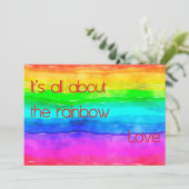 Het draait allemaal om de Rainbow Love 03 Kaart (Staand voorkant)