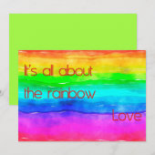 Het draait allemaal om de Rainbow Love 03 Kaart (Voorkant / Achterkant)