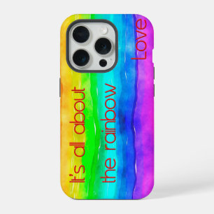 Het draait allemaal om de regenboog liefde 03 iPhone 15 pro case