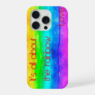 Het draait allemaal om de regenboog liefde 03 iPhone 15 pro case