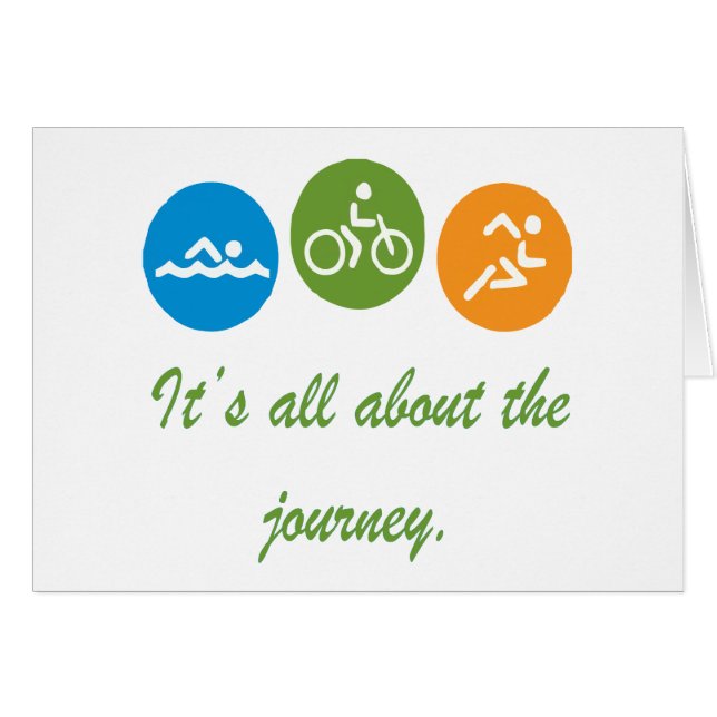 Het draait allemaal om de reis - Triathlon (Voorkant Horizontaal)