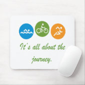 Het draait allemaal om de reis - Triathlon Muismat (Met muis)