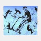 Het draait allemaal om de scooter. - Scooter Trick Fleece Deken (Voorkant (Horizontaal))