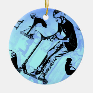Het draait allemaal om de scooter. - Scooter Trick Keramisch Ornament
