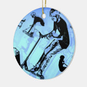 Het draait allemaal om de scooter. - Scooter Trick Keramisch Ornament (Links)