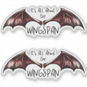 Het draait allemaal om de spanwijdte 2pack sticker (Voorkant)