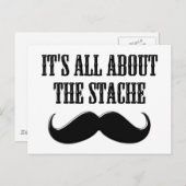 Het draait allemaal om de Stache Briefkaart (Voorkant / Achterkant)