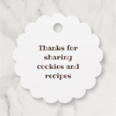 Het draait allemaal om die koekjesruil bedankjes labels (Achterkant)