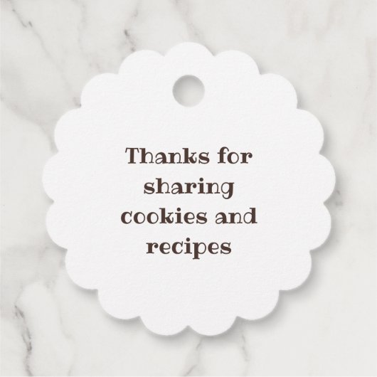 Het draait allemaal om die koekjesruil bedankjes labels (Achterkant)