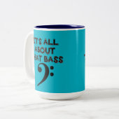 Het draait allemaal om die Mok. Tweekleurige Koffiemok (Voorkant links)