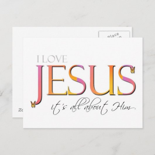 Het draait allemaal om hem Briefkaarten (Voorkant / Achterkant)