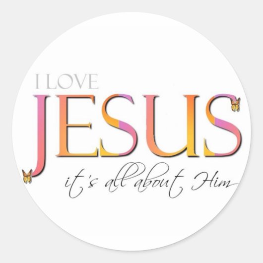 Het draait allemaal om hem Stickers (Voorkant)