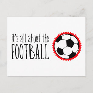 Het draait allemaal om het Football Briefkaart