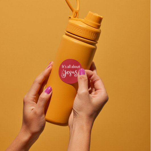 Het draait allemaal om Jezus – Kerststicker #02 Ronde Sticker