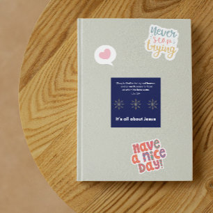 Het draait allemaal om Jezus – Kerststicker #13 Vierkante Sticker