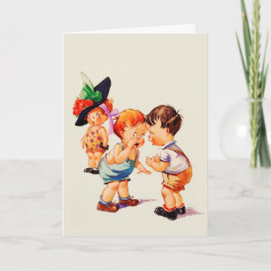 Het draait allemaal om liefde.  Art Valentijnsdag Feestdagen Kaart