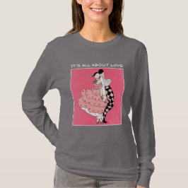 Het draait allemaal om liefde. Valentijnsdag Cadef T-shirt